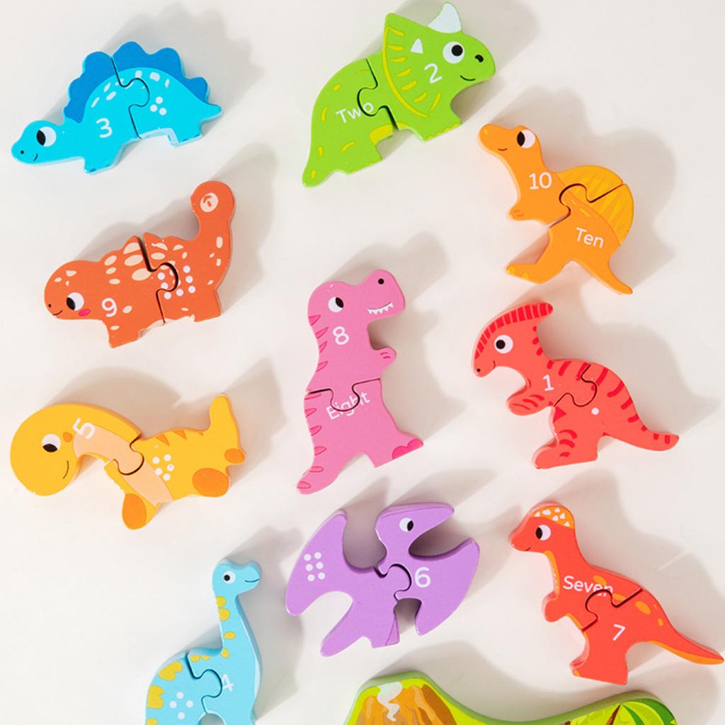 Happy Stacking Dinosaurs,Wooden Stacking Toy For Toddlers, Colorful Dinosaur Balancing Activity Toy, Improves Fine Motor Skills And Dexterity