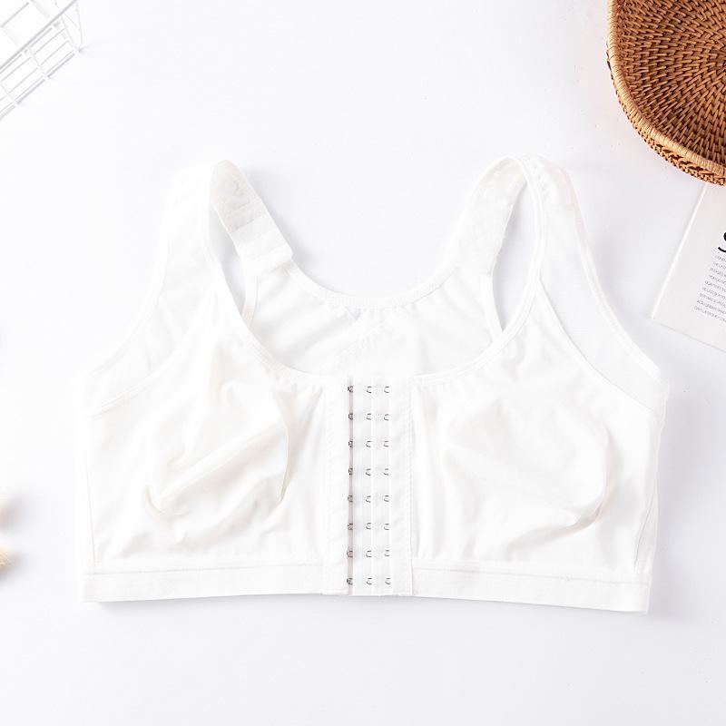 Plus-Size Wire-Free Front Buckle Sports Bra - Breathable & Comfortable
