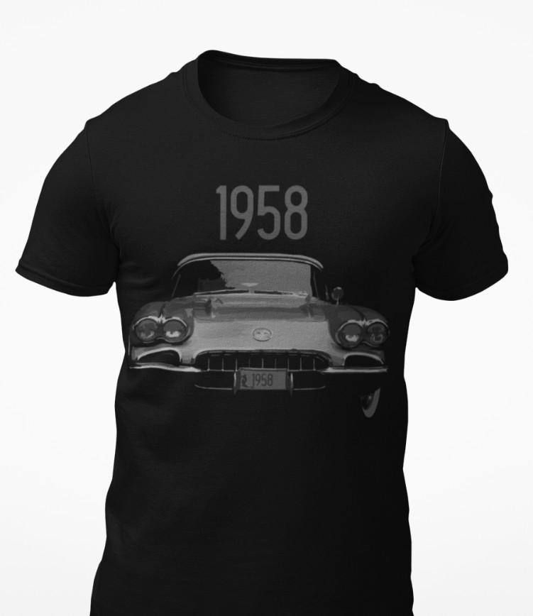 1958 Chevy vette Classic Car Short-Sleeve Unisex T-Shirt