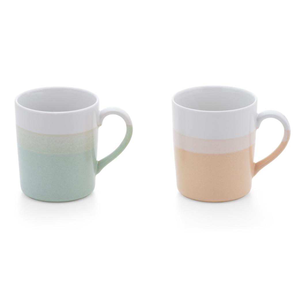 Tamato Mugs, Stylish and Cute Pair Set, Lightweight Mug with Convenient Measuring Scale (Sherbet, 2-Color Set)
