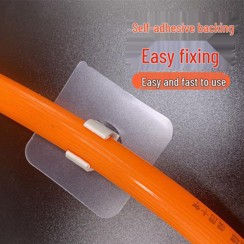 Adhesive U-Shaped Wall Clip for Pipes: Punch-Free Fixing for Water, PVC, Gas, and Drain Pipes