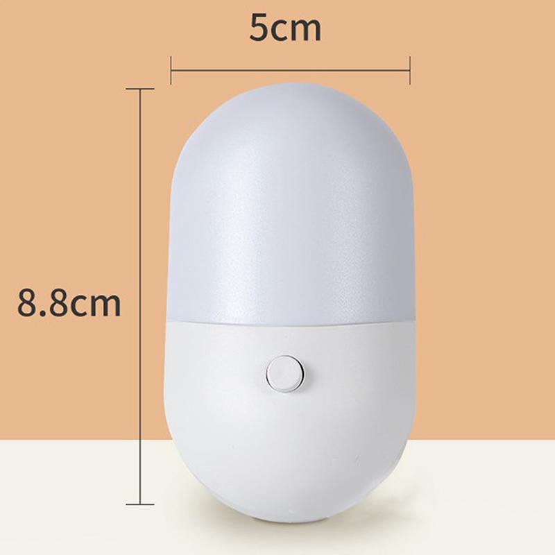 Dusk To Dawn Automatic Led Night Lights Wall Plug In Light Sensor Warm White