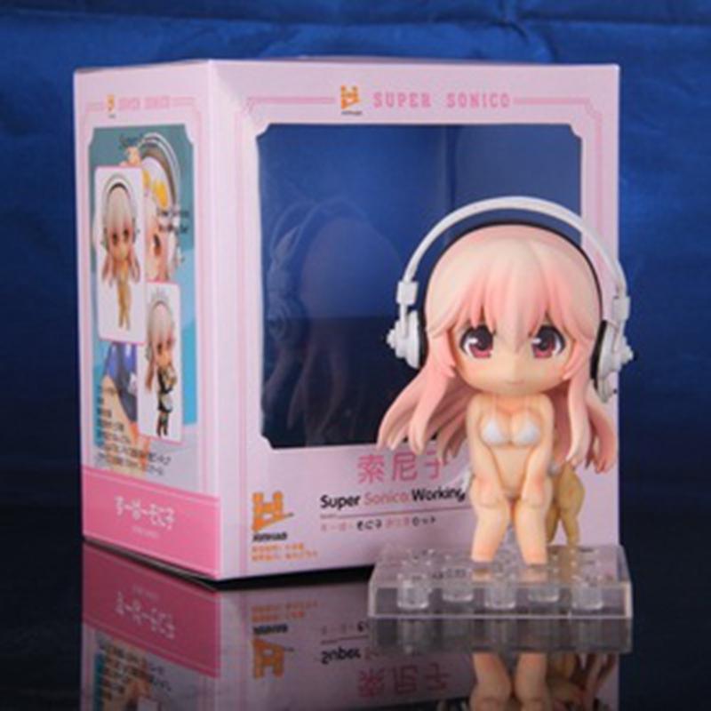 10CM Anime Figure Super Sonico Working Swimsuit Suit Chassis Version Model Dolls Toy Gift Collect Boxed Ornament Material Q PVC Kid Friendly 2
