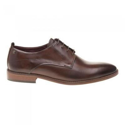 Mens Script Washed Lace Up Leather Shoe