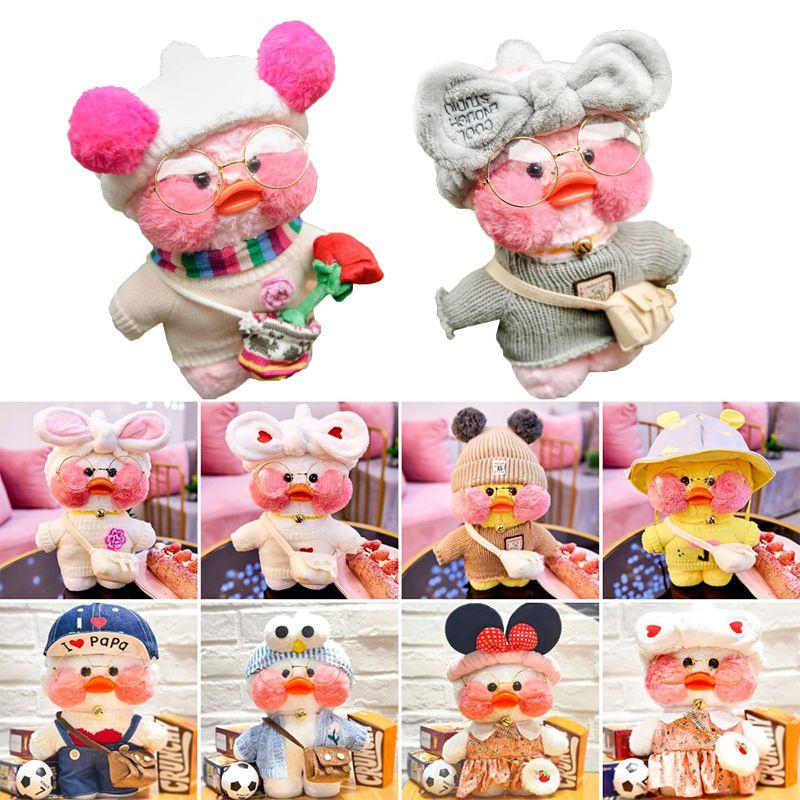 Adorable 30cm Lalafanfan Cafe Mimi Yellow Duck Costume Plush Toy For Home Decor