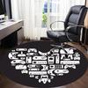 1pc Gamer Console Office Round Area Rug, Under Office Chairs Bedroom Living Room Home Decor, Room Deco