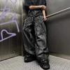 Dark Street Style Loose Fit Jeans Teen Boys Straight Leg Long Pants Casual Daily Wear
