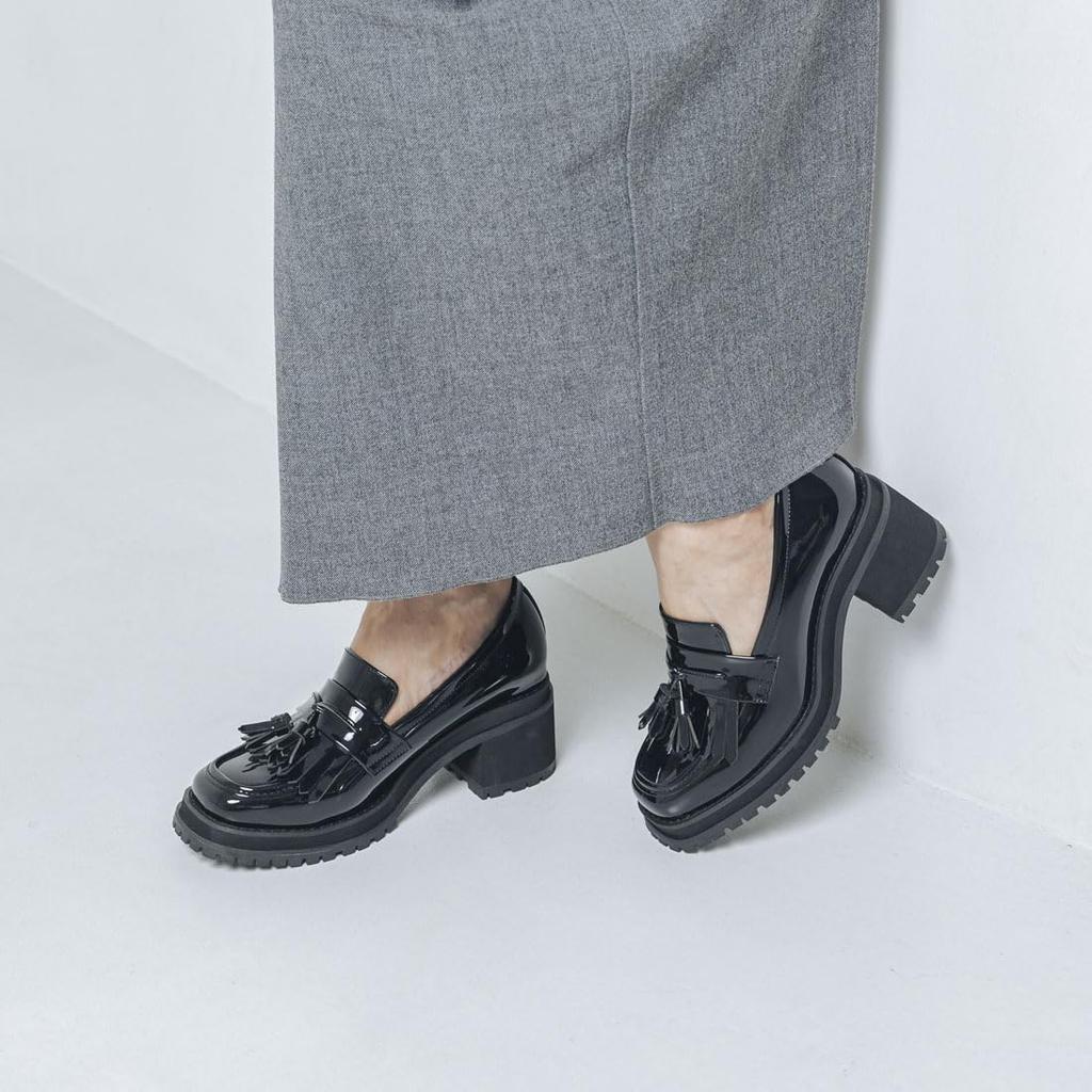 [Evol] Soft and Cushioned Quilted Tassel 6.5cm Loafers