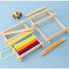 Children Wooden Diy Weave Loom Toys Set Pretend Play Hand Knitting Toys for Girls Household Knitting Machine Fine Motor Training