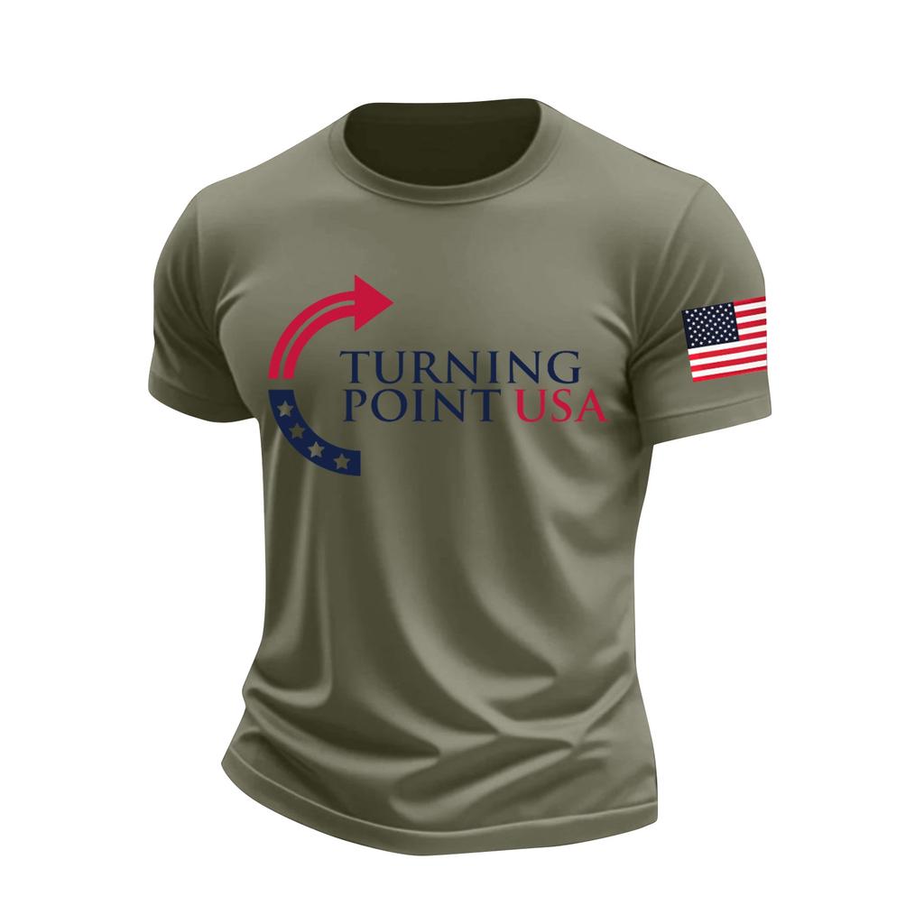 Pánské tištěné tričko s krátkým rukávem Pánský volný ležérní top s krátkým rukávem