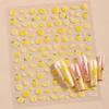 3pcs 5D Summer Lemon Nail Art Sticker Emboss Fruit Self-Adhesive Nail Decals Nails DIY Manicure Decoration for Girls and Women