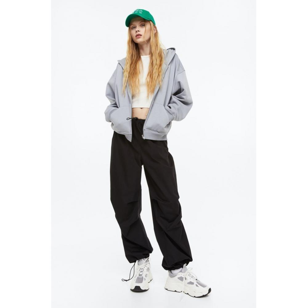 H&M oversized zipup hoodie light gray günstig kaufen — Preis, kostenloser Versand, echte