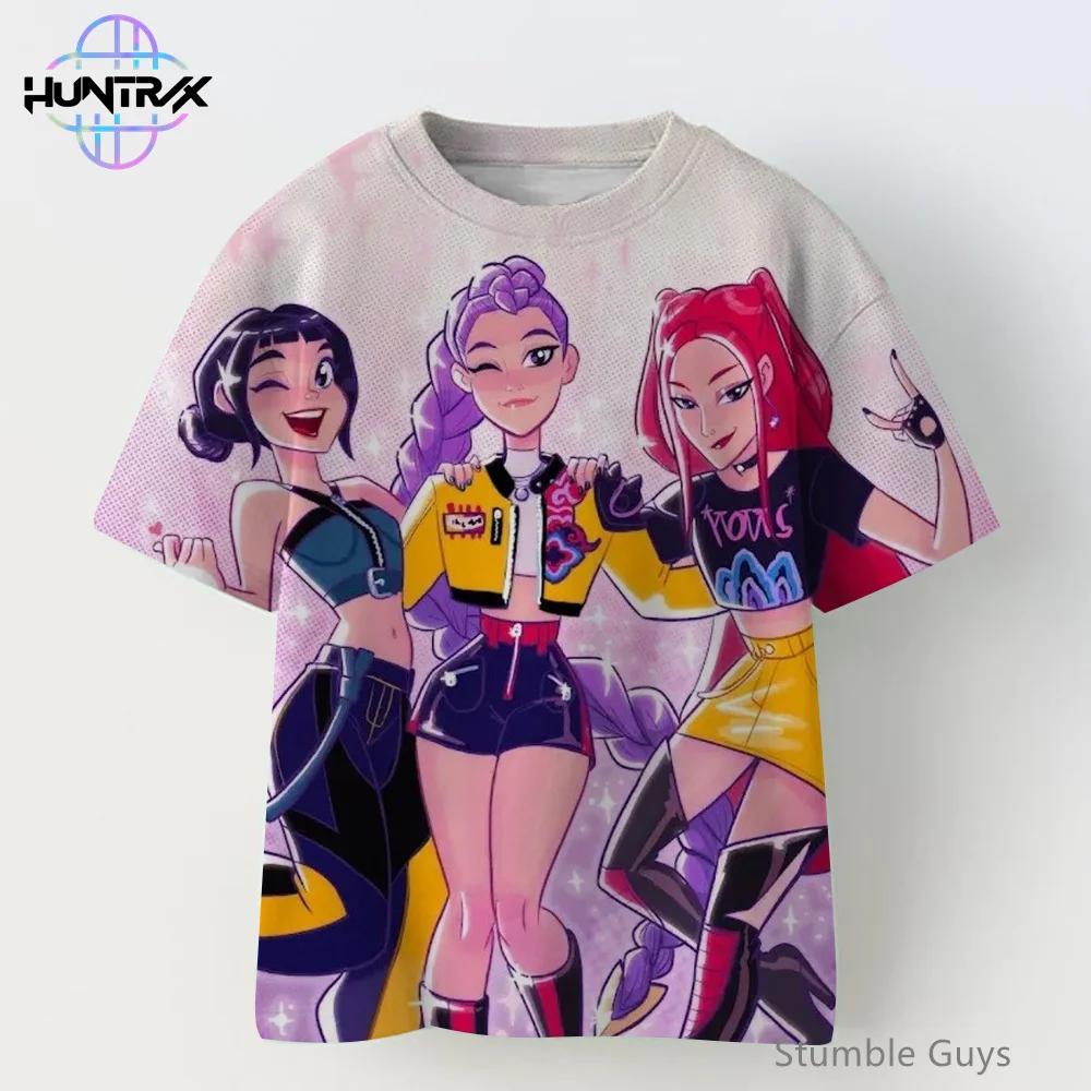 Anime clothing, men's and women's casual fashion, 3D short sleeved summer boy and girl T-shirt
