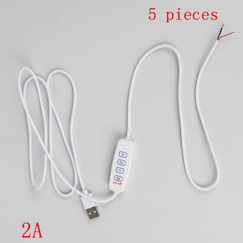 Tricolor Dimmer USB 5V LED Switch Cable 4 Key Adjustable Lighting Controller for Living Room Lamp
