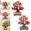Apple Tree Statue Tabletop Ornament Table Centerpiece Collection Resin Prosperity Sculpture for Bedroom New Year Decoration