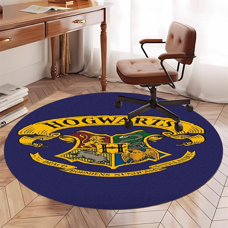 Harry Potter Printed Round Rug Carpet Chair Rug Area Rug Entryway Doormats,for Office Chair Living Room Bedroom Kitchen Room.