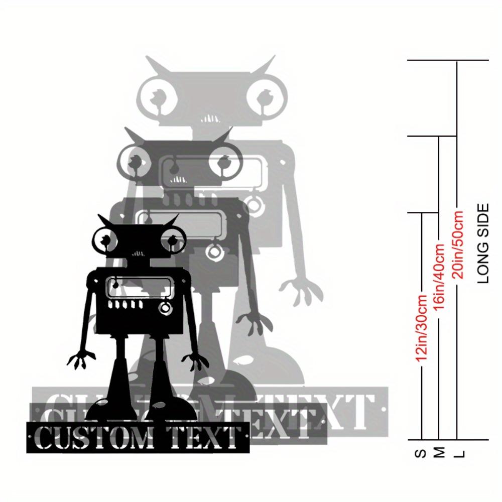 

Metal Robot Wall Decor Industrial Style Indoor Hanging Art Sculpture Kitchen Living Room Sign S
