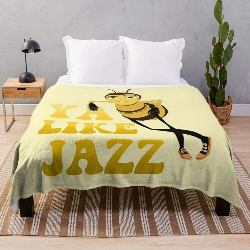 Annier Unisex White Ya Like Jazz The Bee Movie Throw Blanket Hairy Luxury St Luxury Brand Blankets