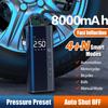 8000mAh Car Air Compressor 12V Wireless Air Pump for Motorcycles Bicycle Tire Inflator Digital Mini Auto Inflatable Air Pump