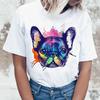 Jezevčík Mops Teckel Funny Tričko Dámské Harajuku Roztomilý Francouzský buldoček Frances Německý ovčák T-Shi
