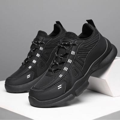 Schuhe schwarze Sneaker Sommer Netz atmungsaktiv Sommer neue Laufschuhe weiche Sohle Freizeitschuhe