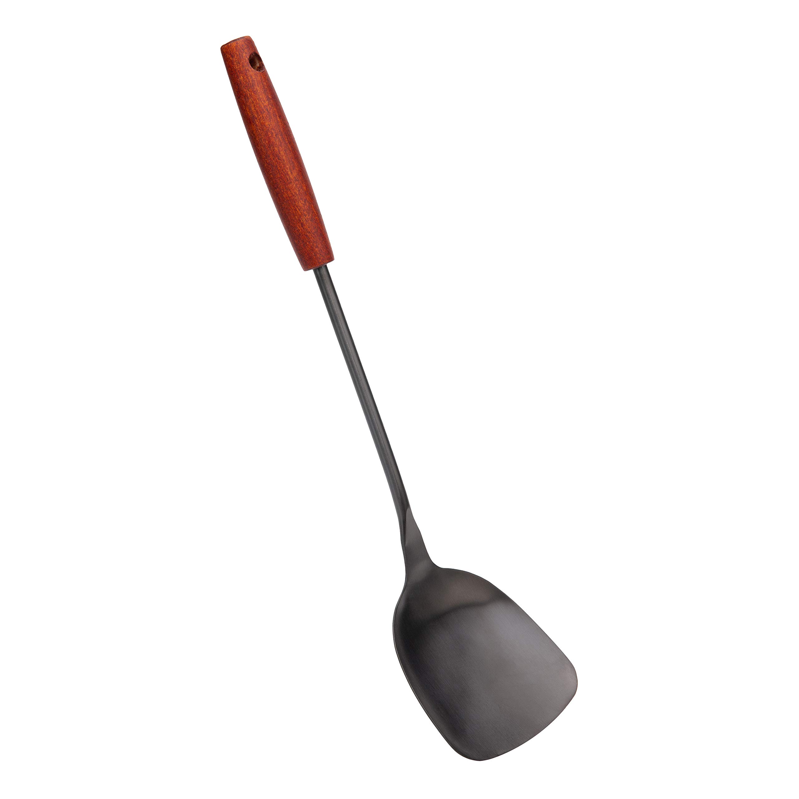 FJNATINH Chinese Spatula, 15-inch, Stainless Steel, for Wok Use