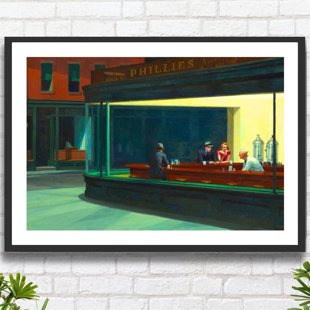 Edward Hopper New York Movie Theatre Poster Hopper Cinema Print Hopper Theatre Print Theatre Art Living Room Art Painting 21X30CMNo Framed