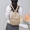 Zaino Compatto con Tasche Multiple con Zip e Tasca Laterale in Rete