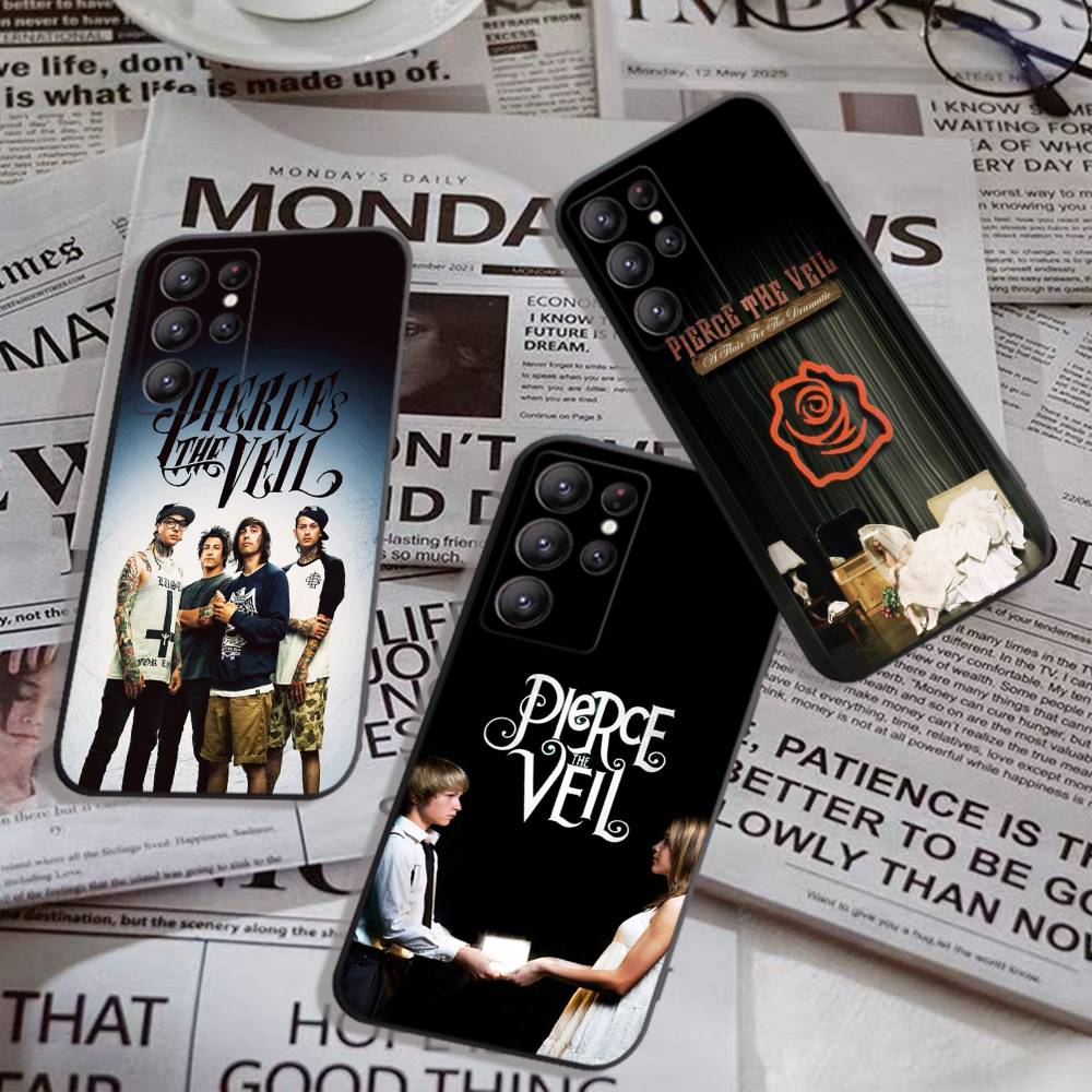 P-Pierce The Veil Band Phone Case For Samsung S 24 fe 25 Ultra plus 20 lite 21 30 22 23 24 22 Ultra 5G Fundas
