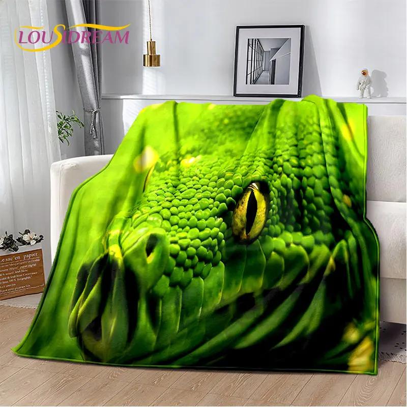 Gothic Horrible Snake Serpent Soft Plush Blanket,Flannel Blanket Throw Blanket for Living Room Bedroom Bed Sofa Picnic Cover Kid