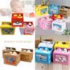 Whimsical Cartoon Style Money Thief Cat Piggy Bank Colorful Kids Savings Bank Delight