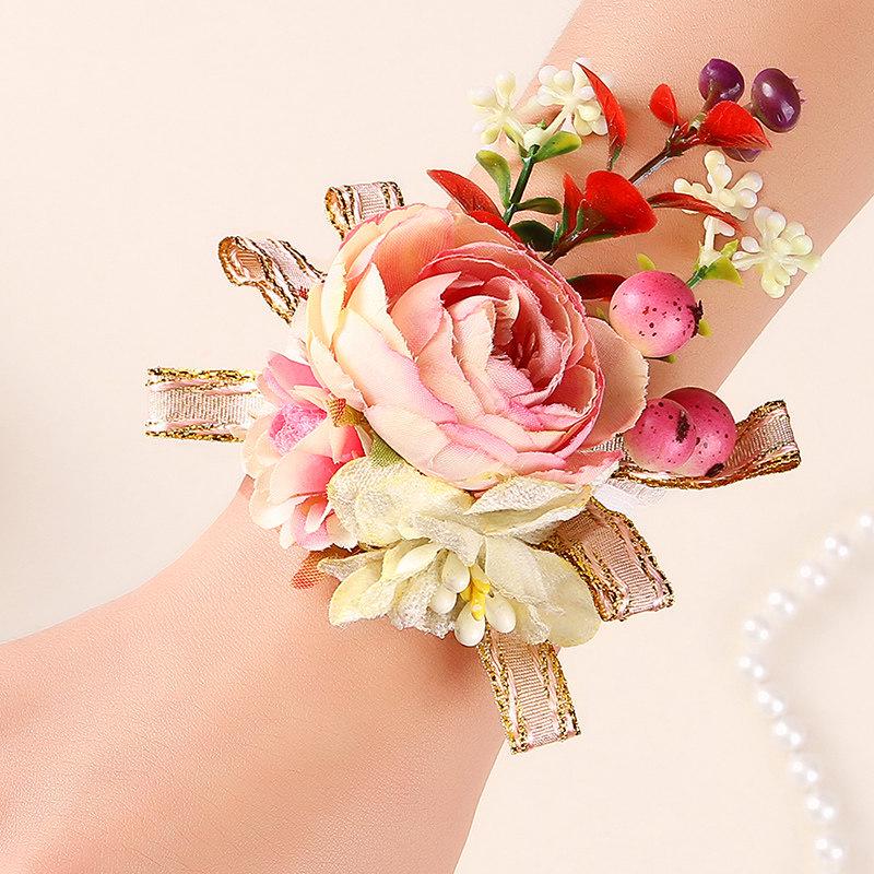 Mori Style Bridesmaid Wrist Corsage - Korean Wedding Aesthetic