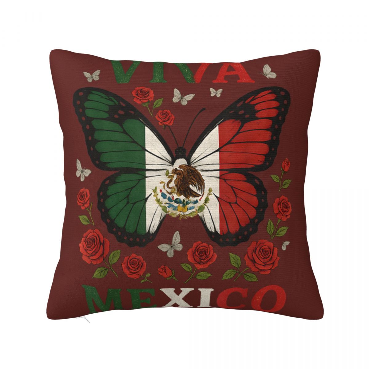 Флаг Viva Mexico Наволочка Viva Mexico Кавайная Наволочка Для Дивана Машины Домашнего Декора Чехол На Подушку Мягкий Дизайн Наволочки Подарок Peach skin 18*18(CM)-1Pcs