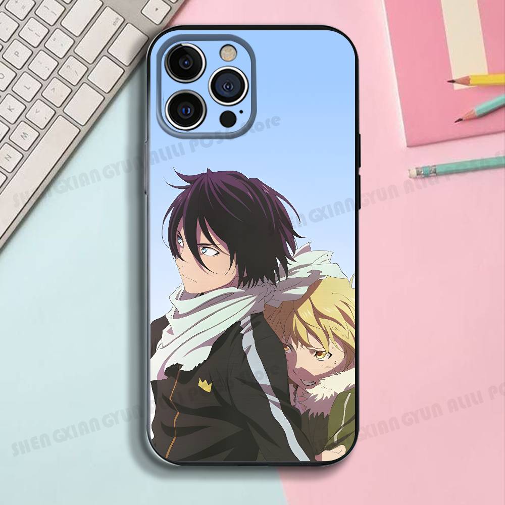 Anime Y-Yato H-Hiyori Y-Yukine Black Phone Case For IPhone 17 16 15 14 13 12 13 12 11 Pro Max Plus X XR Silicone Soft Back Cover