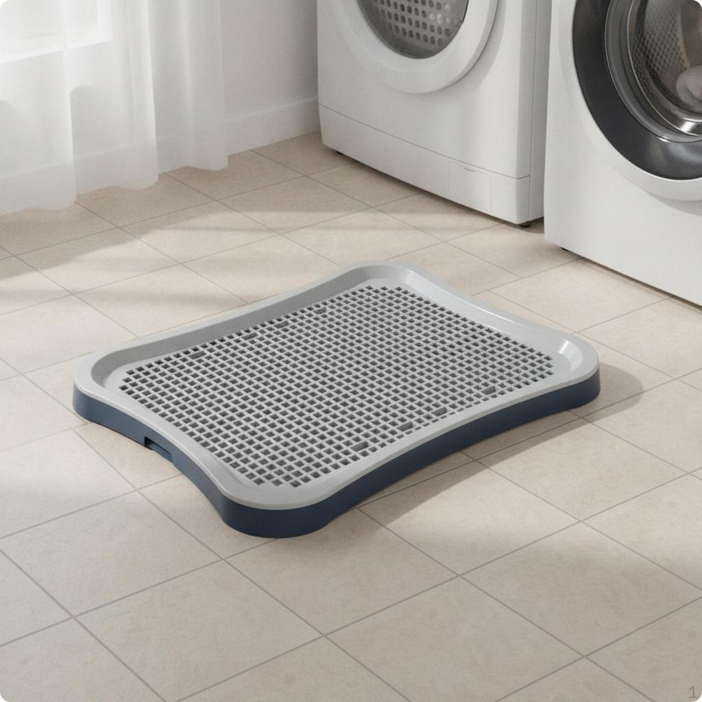 Dog Housebreaking Tray Indoor Puppy Mess Toilet with Wall for Young Dogs,