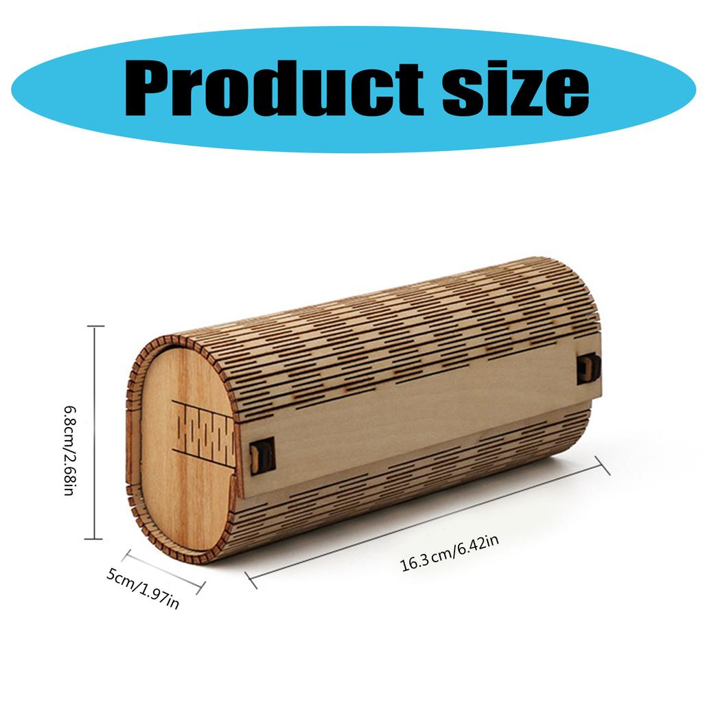 Hard Case Wood Storage Box for Eyeglasses Spectacles Holder Eyeglass Organizing Case for Daily Use Travel Glasses Holder