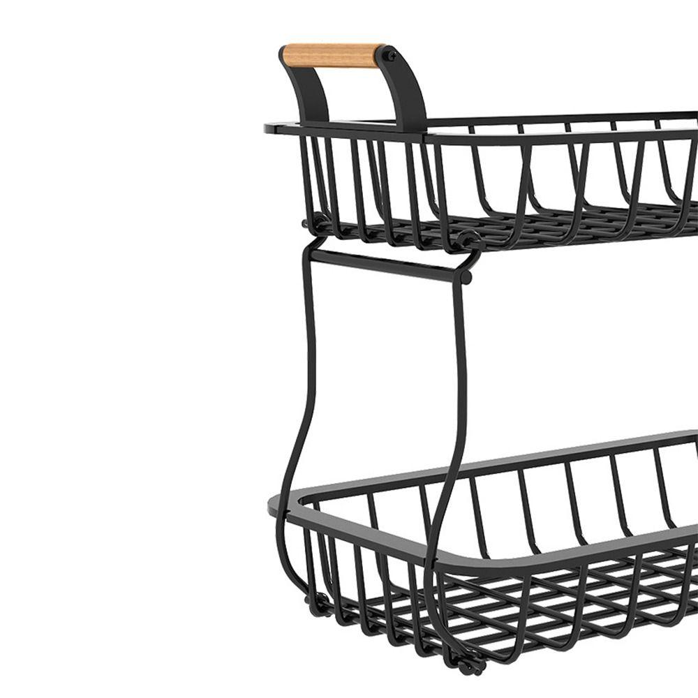 Metal Fruit Basket Bowl Detachable Vegetable Holder Organizer Vegetable Bread Basket  Countertop