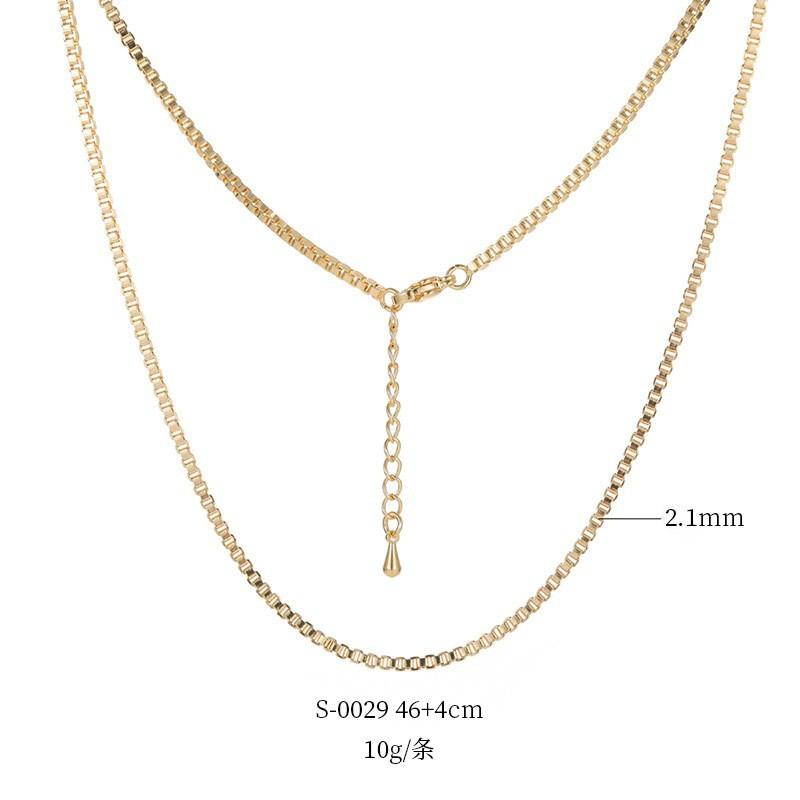 14K Gold Plated Copper DIY Plain Necklace Chain O Twist Snake Multiple Sizes
