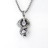 European and American Necklace Men's Retro Trendy and Cool Snake-shaped Pendant Titanium Steel Necklace