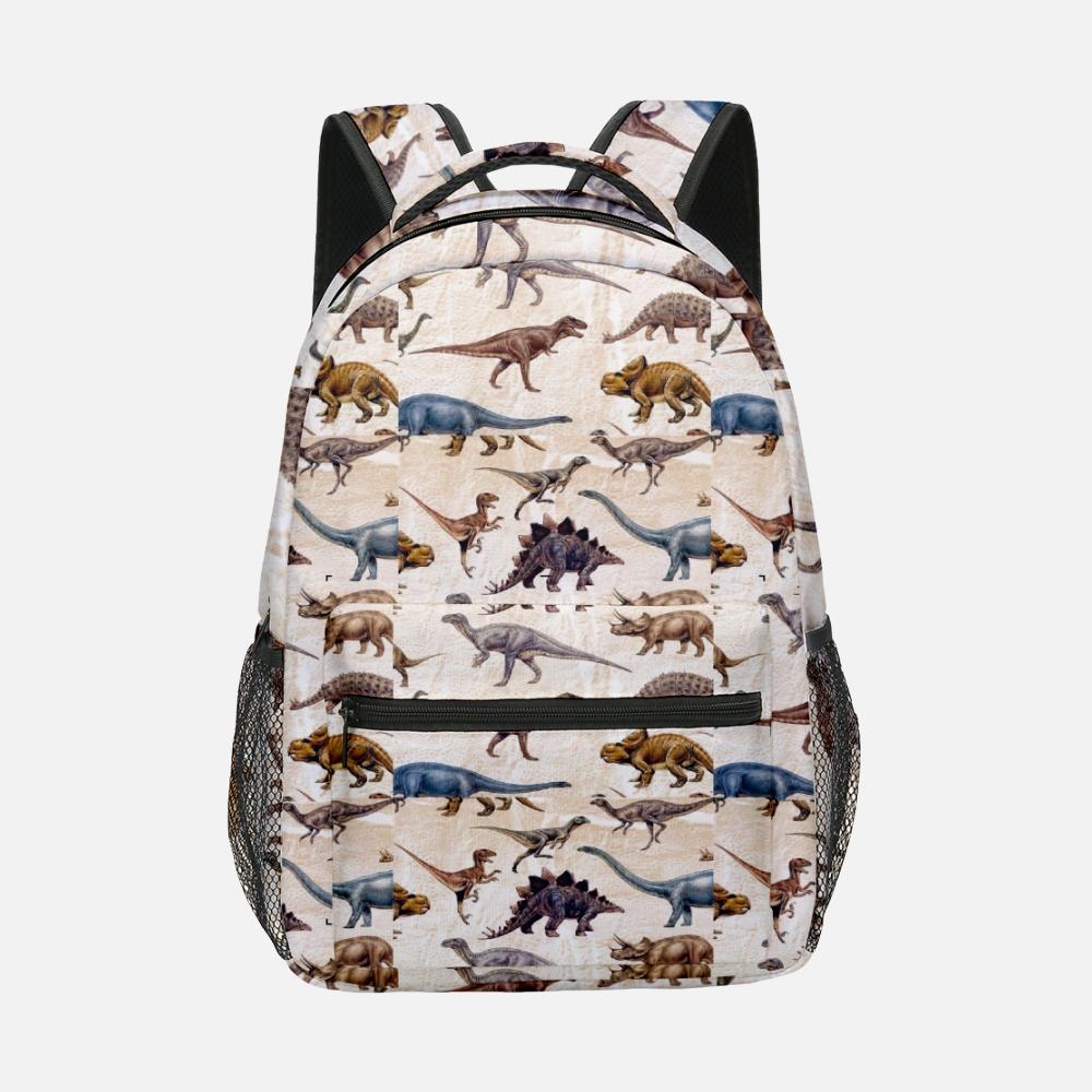 Popular Novelty Cool Dinosaur Student Bookbag Notebook Backpacks 3D Print Oxford Waterproof Boys/Girls Travel Backpacks