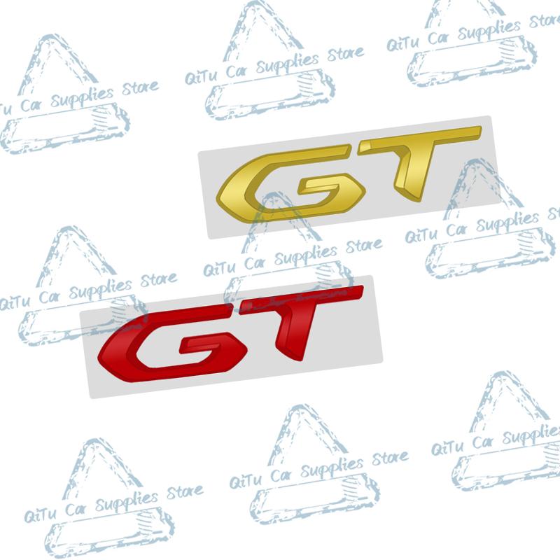 Car Styling Metal GT Emblem Lettering Logo Car Rear Trunk Badge Decor Sticker For Kia Peugeot 508 5008 208 2008 308 408 3008 GT Rdxbt90