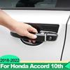 For Honda Accord X 10th 2018     Hybrid ABS Car Outer Door Handle Bowl Catch Cover Protection Trim Sticker