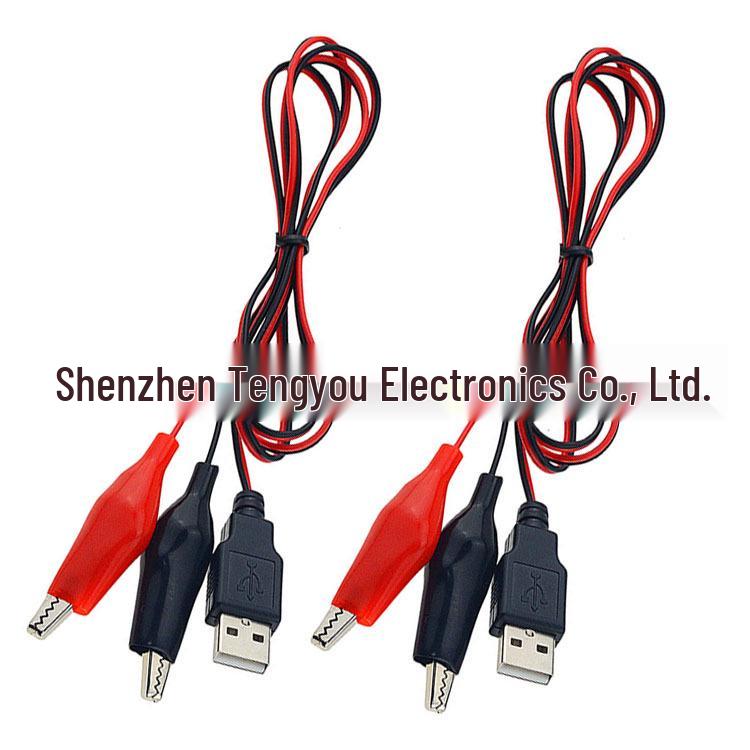 

USB to Alligator Clip Power Cable Test Lead 20CM