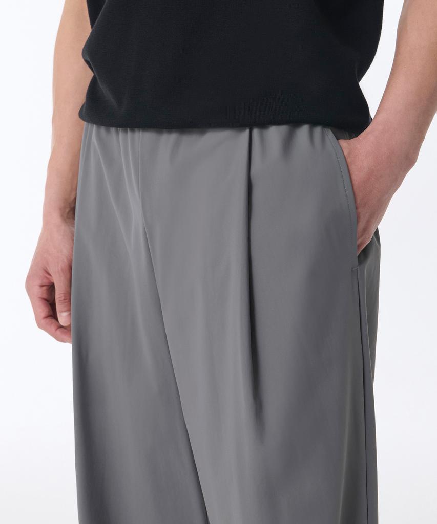 MUSINSA STANDARD Cooling Deep Tuck Wide Elastic Waist Pants [Medium Gray]