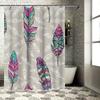 Fashionable Birds Shower Curtain Waterproof Print Home Decor Waterproof Bathroom Decoration for Kids Bathing Room Waterproof Wal