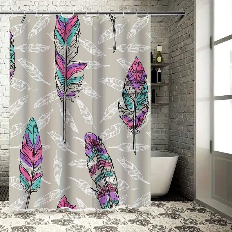 Fashionable Birds Shower Curtain Waterproof Print Home Decor Waterproof Bathroom Decoration for Kids Bathing Room Waterproof Wal
