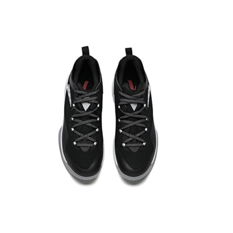 Anta Divine Shield Cushioning Anti-Slip Wear-Resistant Breathability Low-Top Basketball Shoes Men's Black White Sneakers 912121102S-2