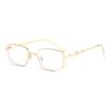 Protective Glasses Fashion Square Anti Blue Light Simple Style Sunglasses High-End with Metal Frame Narrow Frame Glasses