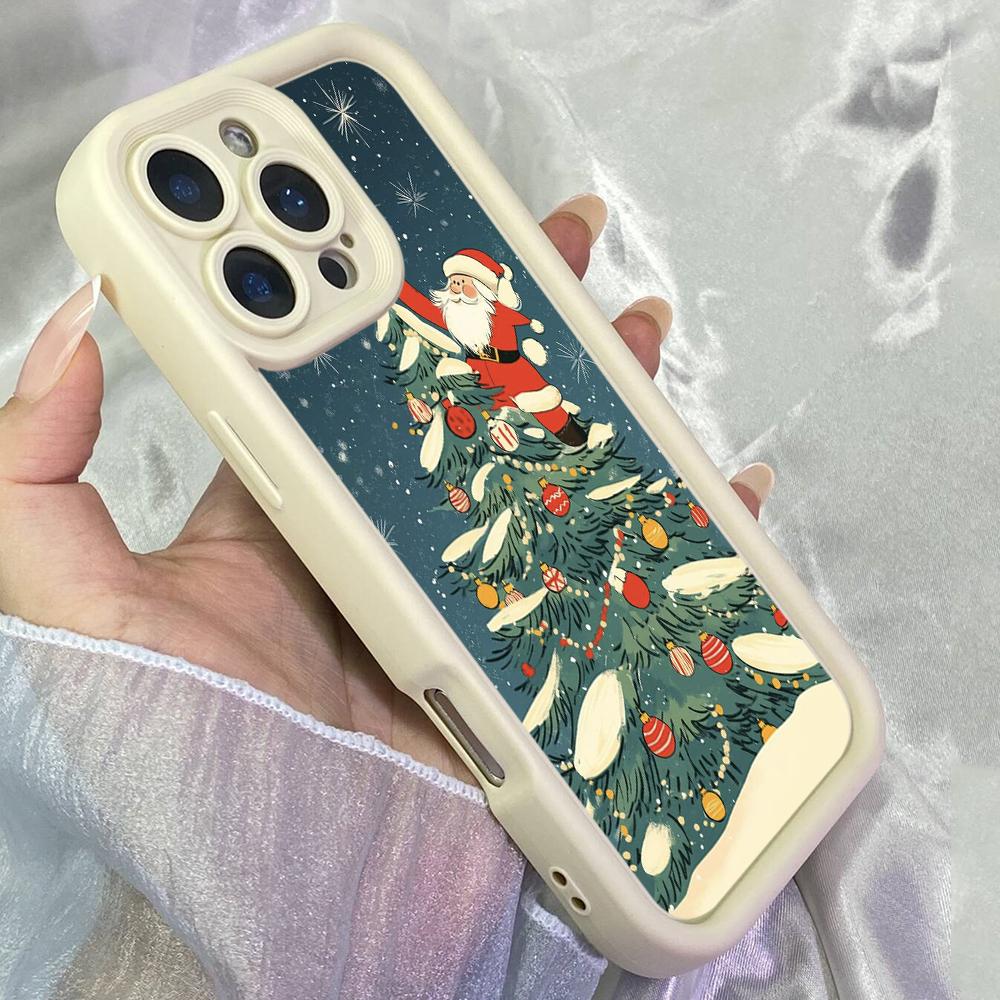 JT152 Christmas illustration for iPhone 17 16 15 Pro Max Samsung S26 S25 Ultra A17 A16 A07 A56 Xiaomi 15T Redmi 15c Note 14 Soft TPU Case