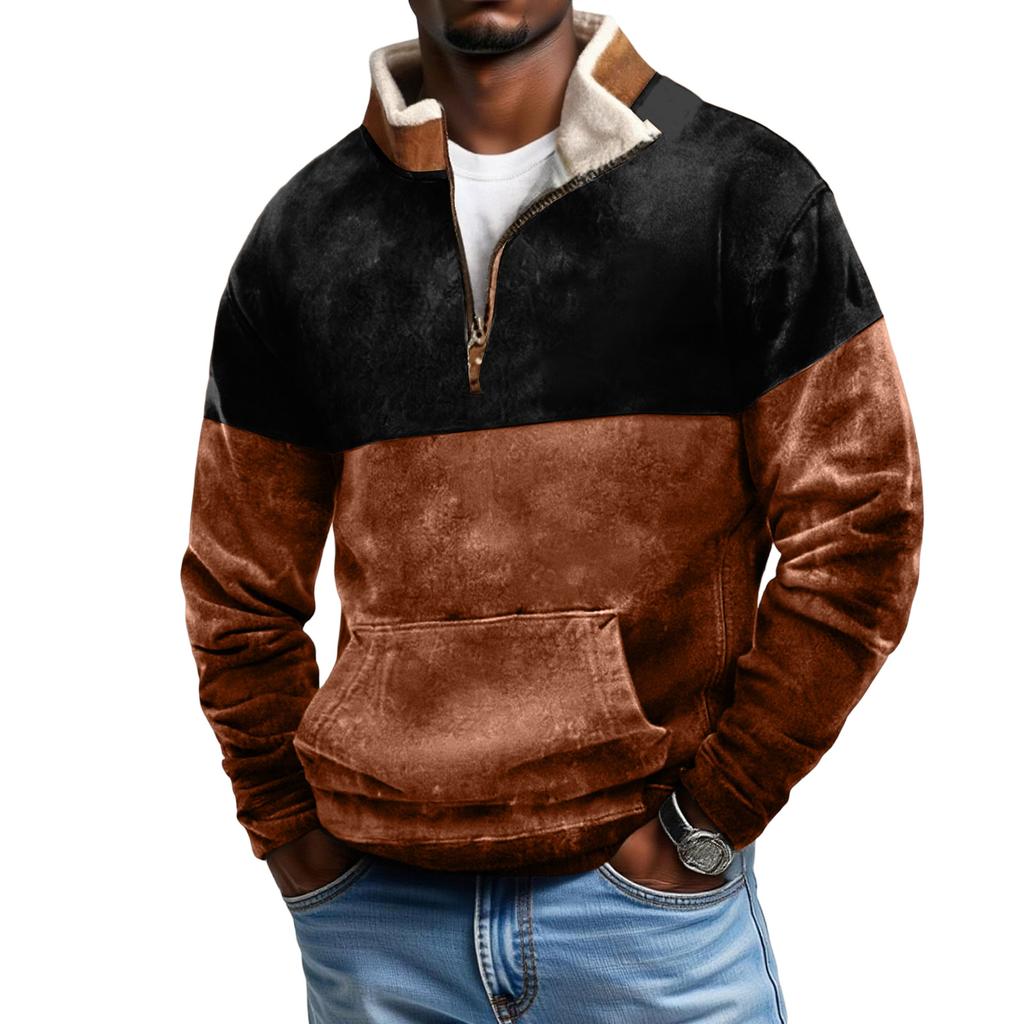 Men's Hoodie Loose Long Sleeves Round Neck